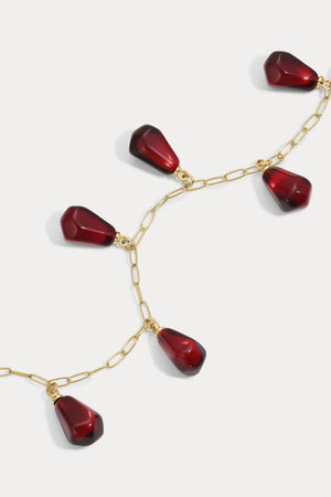 Gold Pomegranate Charm Bracelet