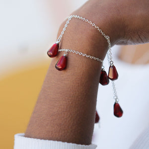 Pomegranate Sterling Silver Bracelet
