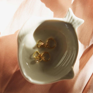 THE MINI GOLD HEART EARRINGS