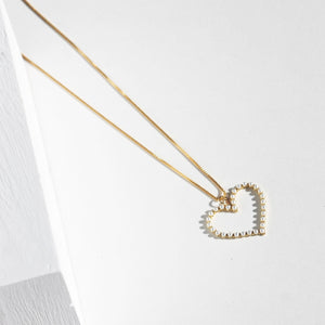 PEARL HEART NECKLACE