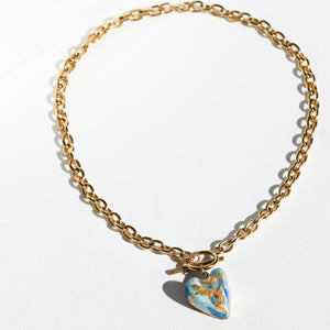 HEART WAVES BLUE NECKLACE
