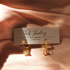THE MINI GOLD HEART EARRINGS