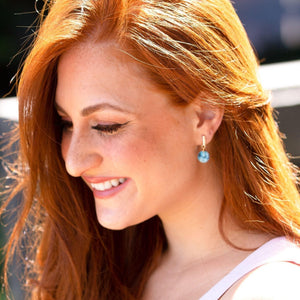 CLOUD RESIN STUD HOOP EARRINGS