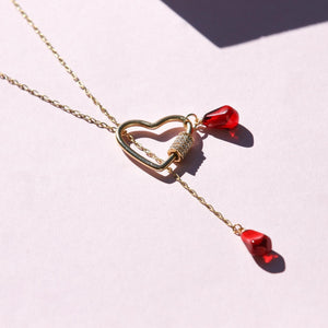 2 In 1 HEART POMEGRANATE NECKLACE
