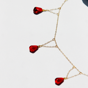 POMEGRANATE JIGGLY ANKLET
