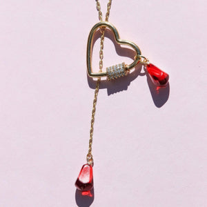 2 In 1 HEART POMEGRANATE NECKLACE
