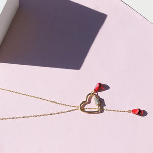 2 In 1 HEART POMEGRANATE NECKLACE