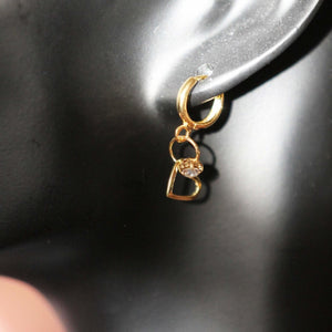 THE MINI GOLD HEART EARRINGS