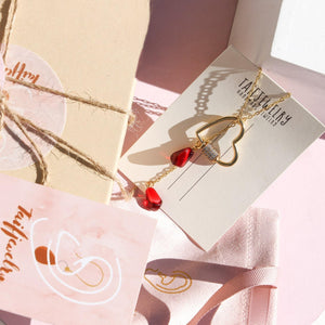 2 In 1 HEART POMEGRANATE NECKLACE