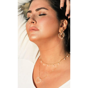 HEART PEARL EARRINGS
