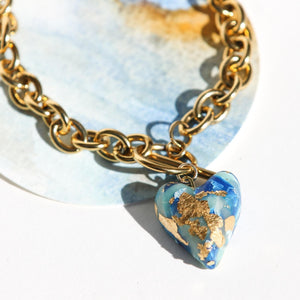 HEART WAVES BLUE BRACELET