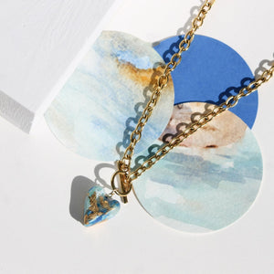 HEART WAVES BLUE NECKLACE