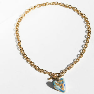 HEART WAVES BLUE NECKLACE