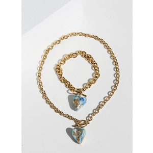 HEART WAVES BLUE SET