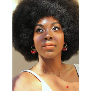 POMEGRANATE HOOP EARRINGS