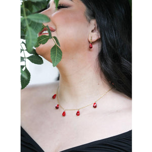 POMEGRANATE SET "NECKLACE + BRACELET + EARRINGS" - TaifJewelry