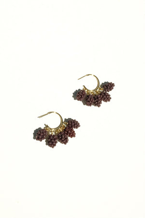 Grape Hoop Earrings