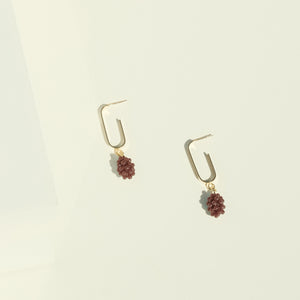 L-Shape Grape Earrings