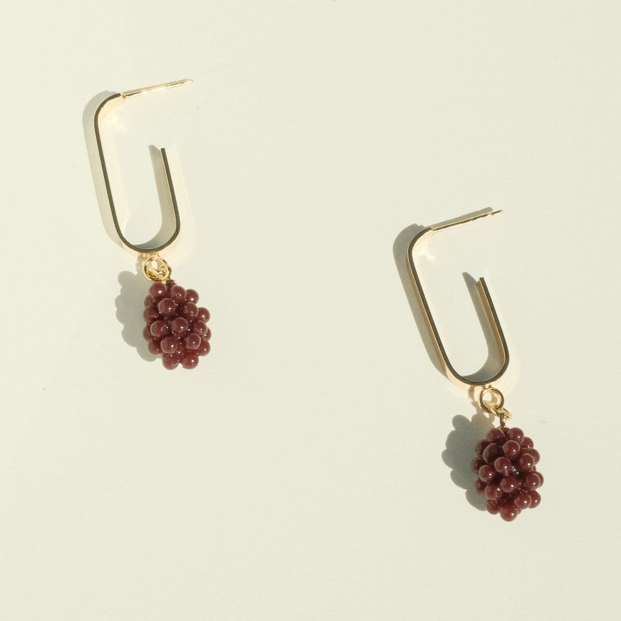 L-Shape Grape Earrings