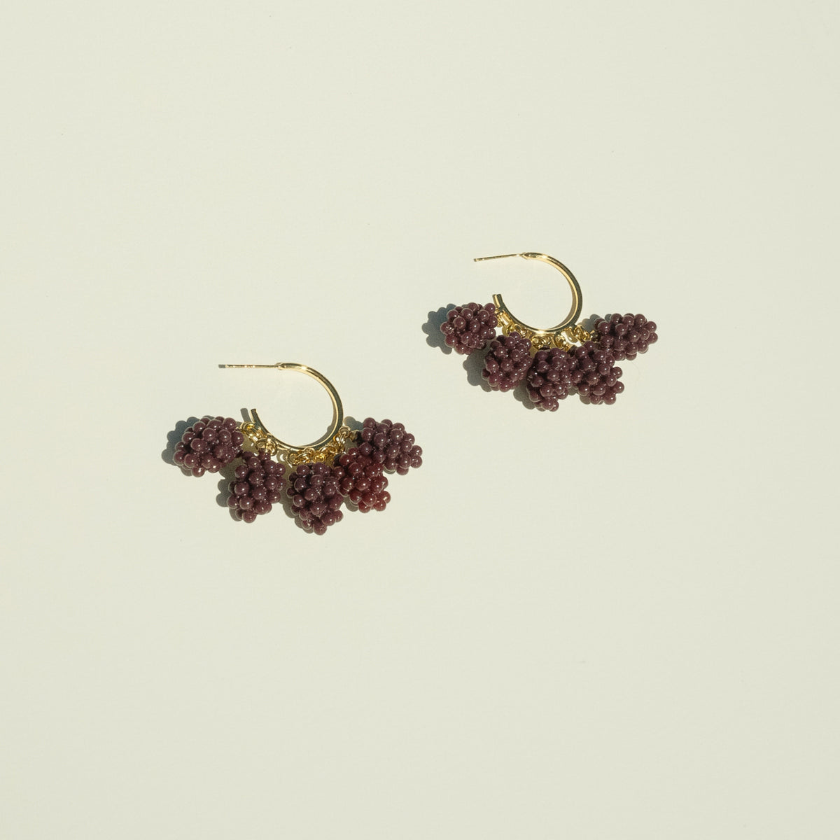 Grape Hoop Earrings