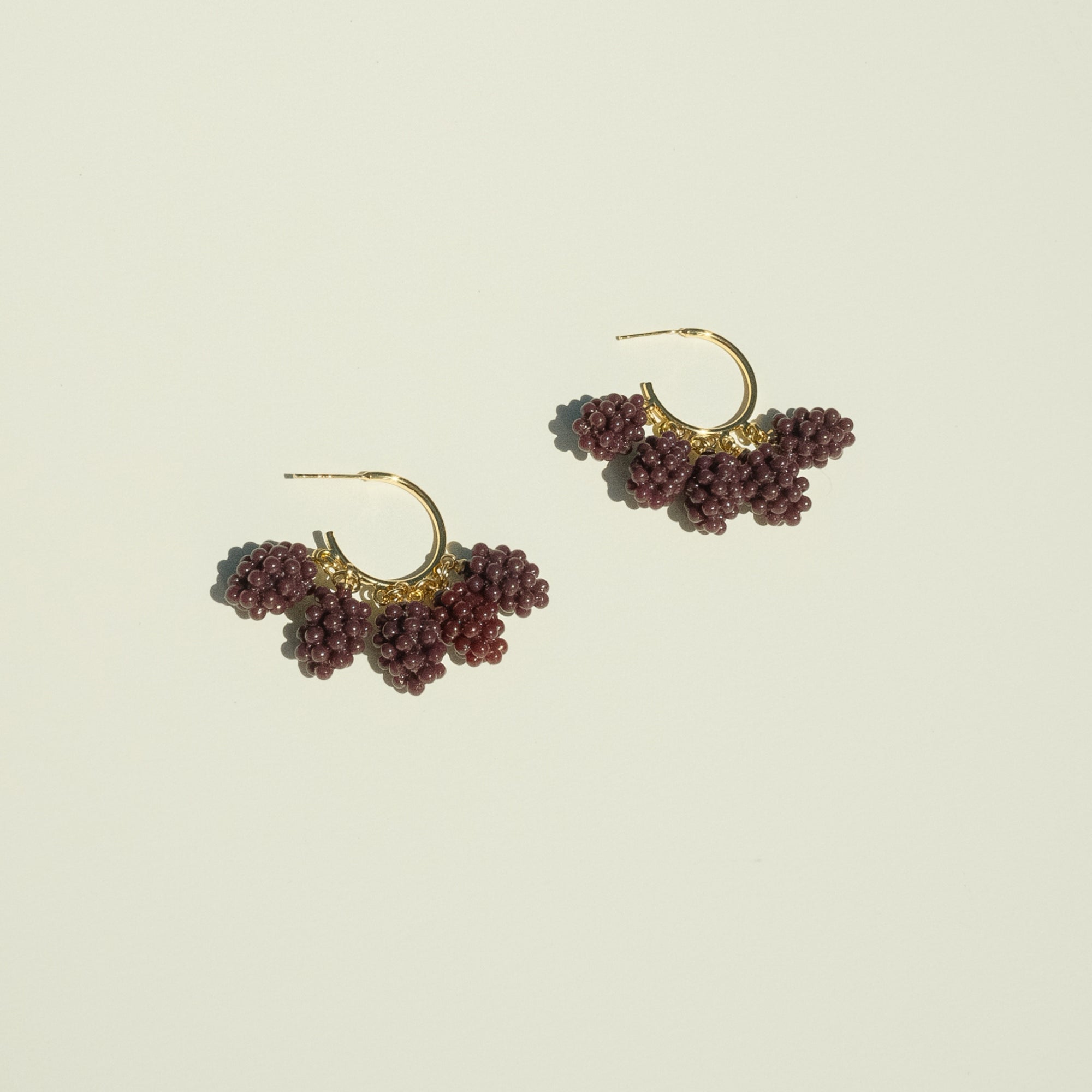 Grape Hoop Earrings