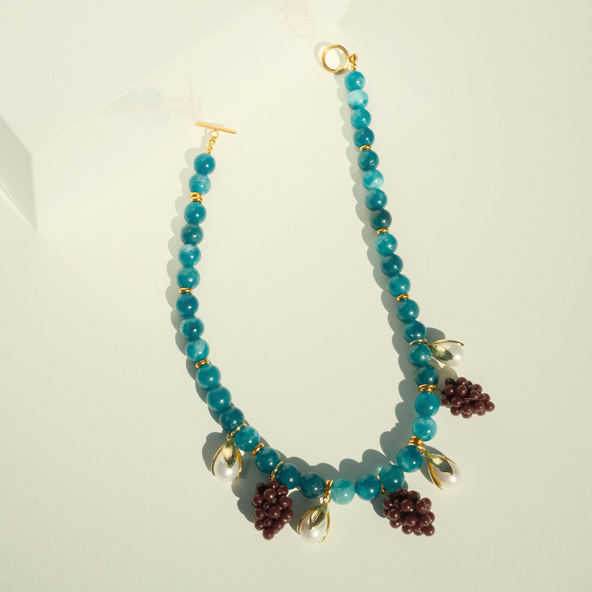 Grape / Tulip Pearl Necklace