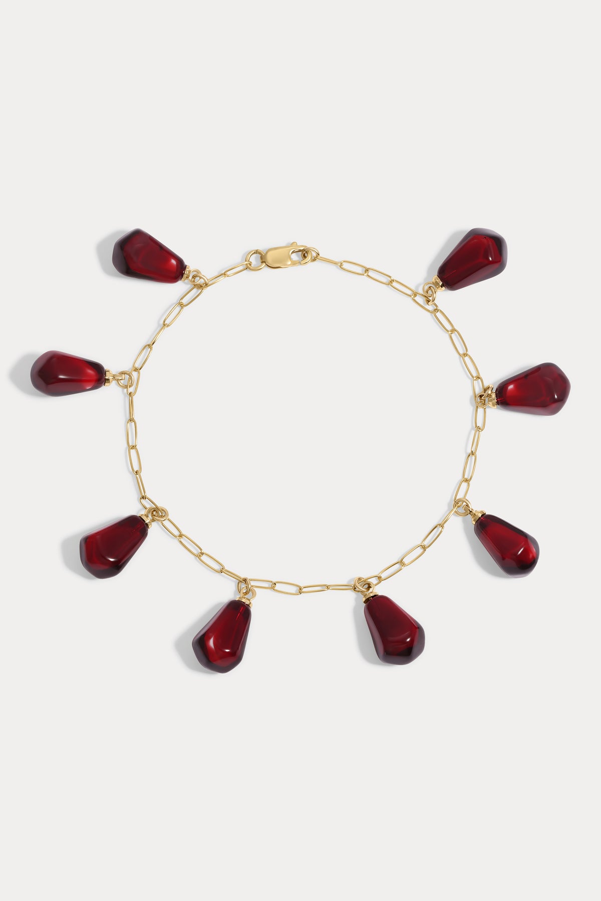 Gold Pomegranate Charm Bracelet
