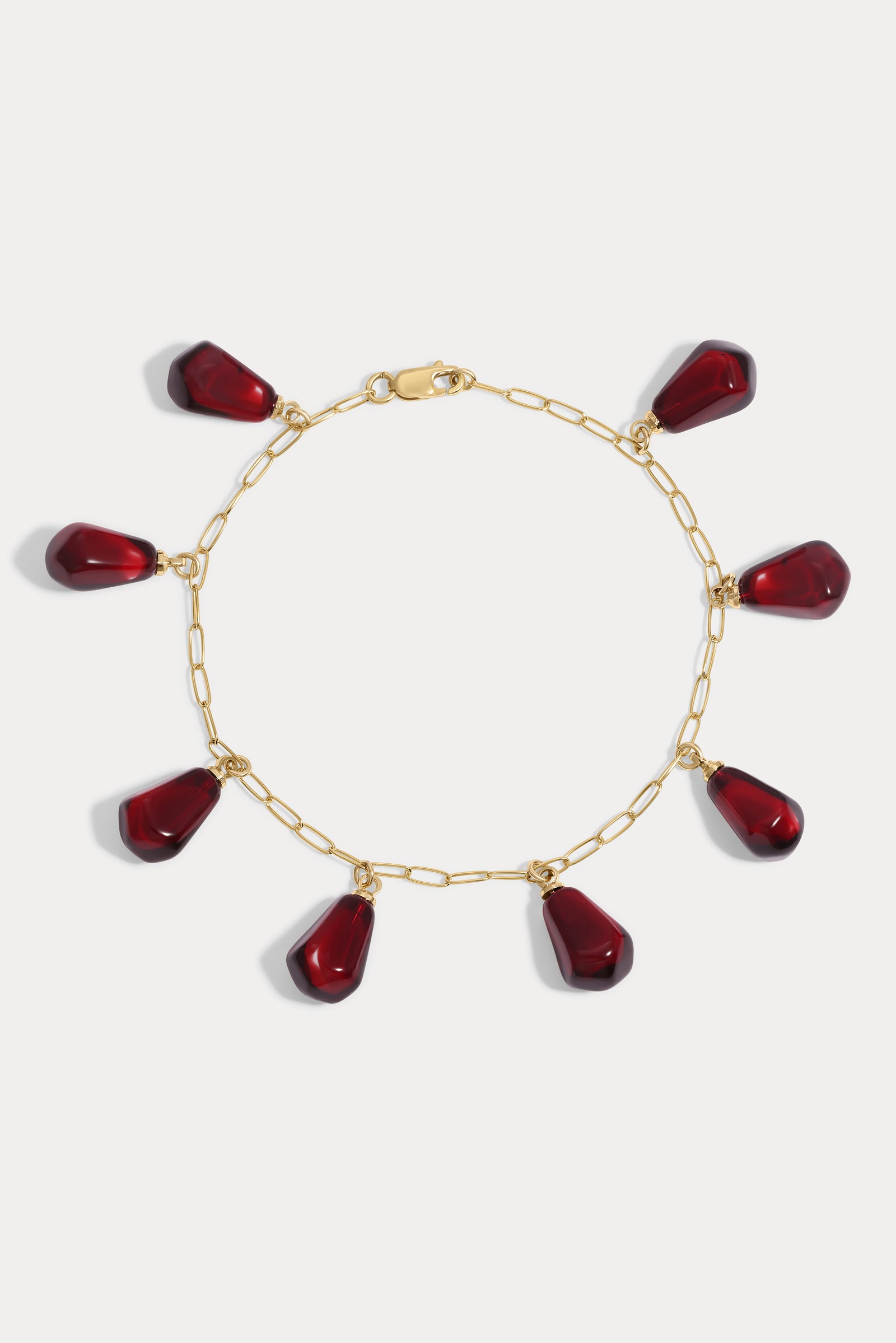 Gold Pomegranate Charm Bracelet