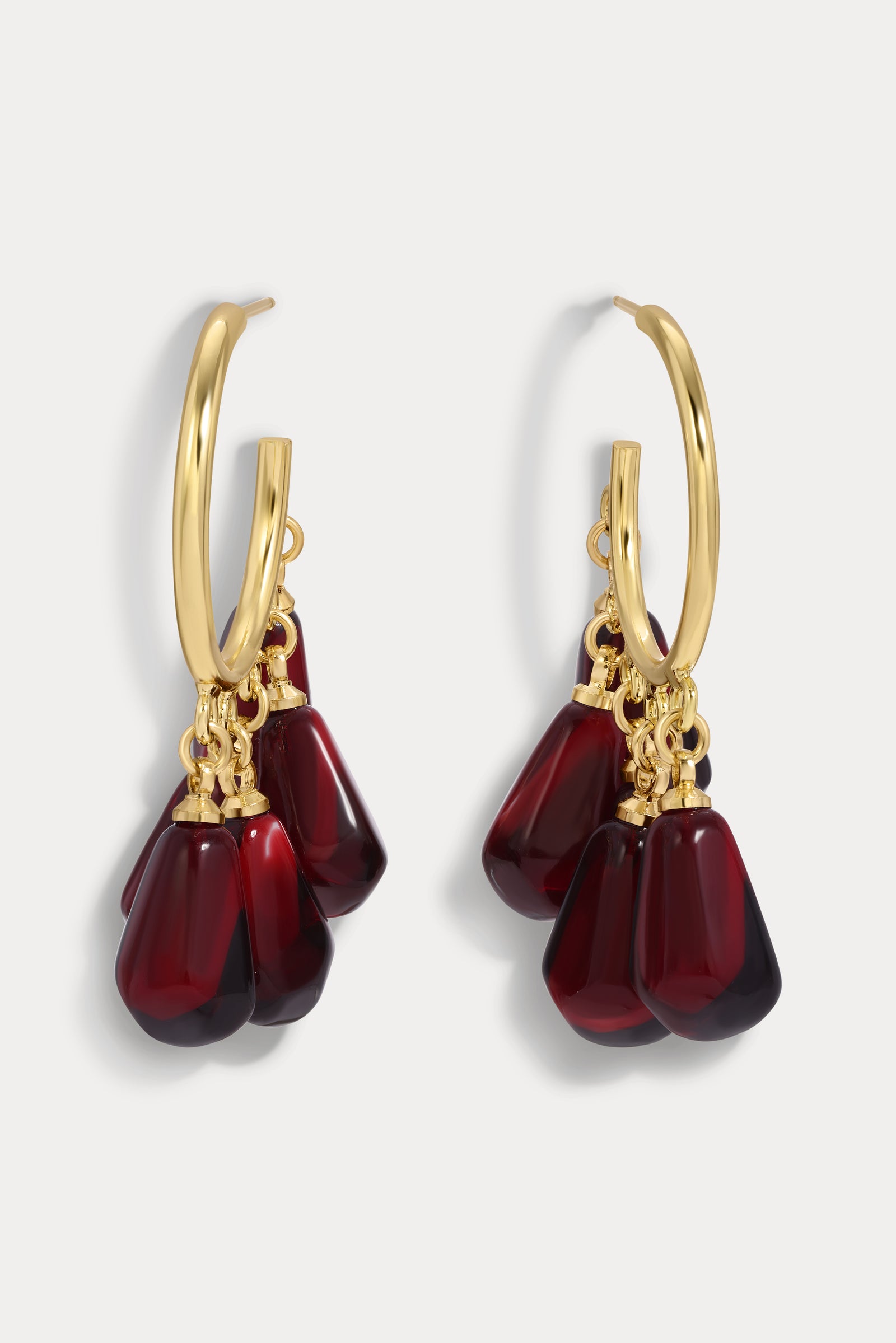 POMEGRANATE HOOP EARRINGS