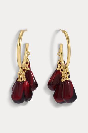 POMEGRANATE HOOP EARRINGS