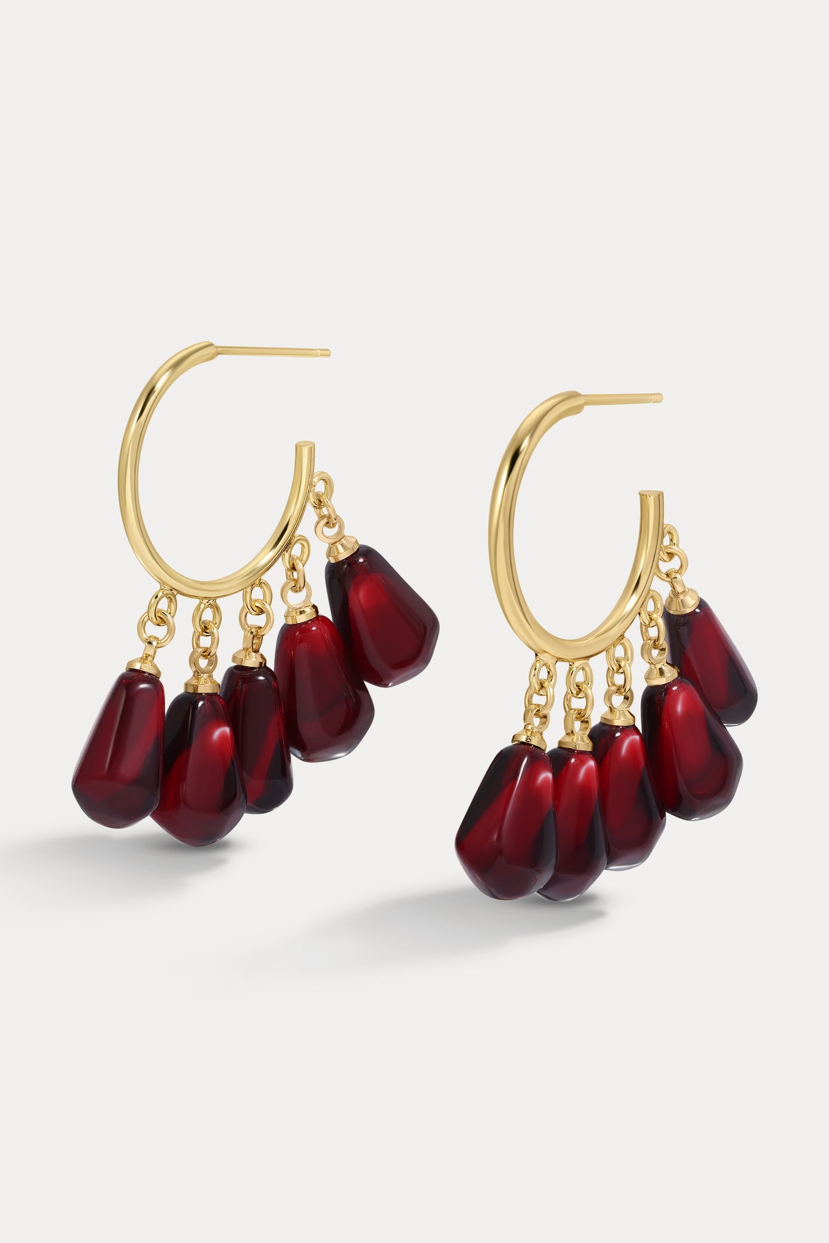 POMEGRANATE HOOP EARRINGS