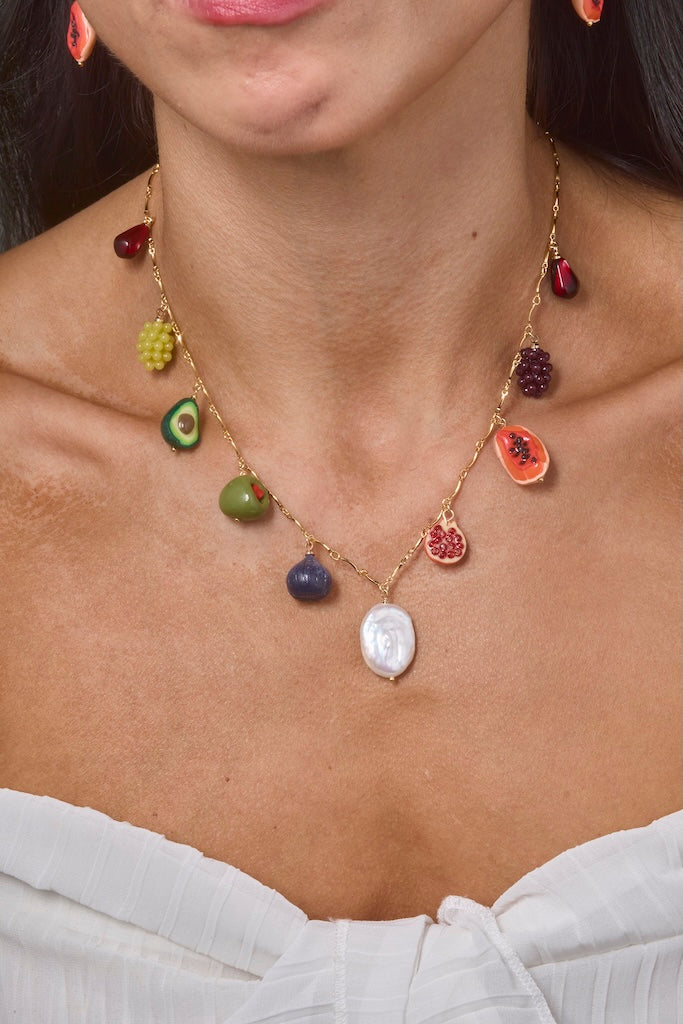 Pomegranate Fruit Salad Necklace