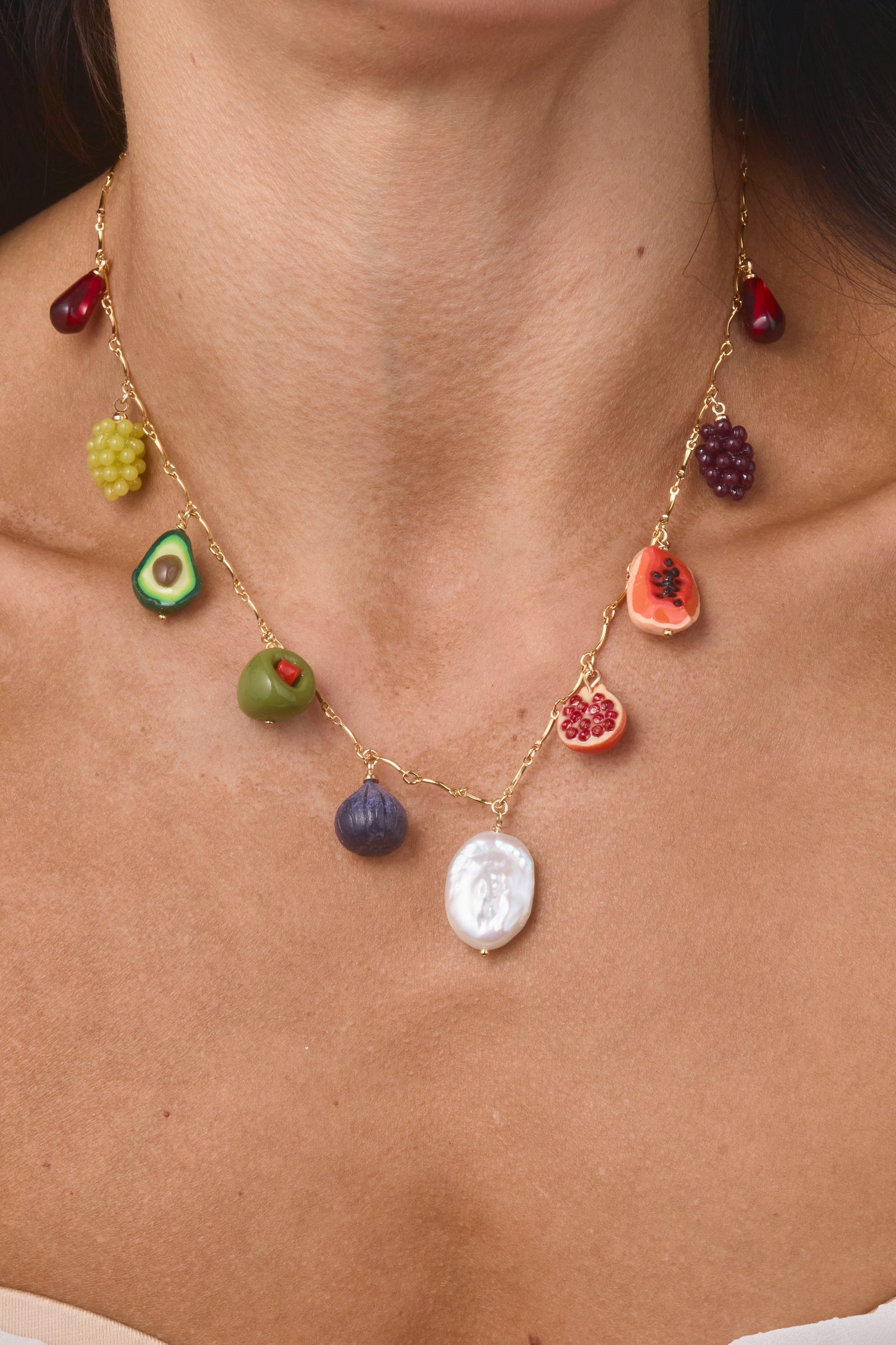 Pomegranate Fruit Salad Necklace