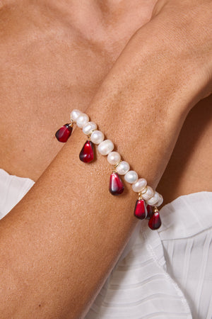 Pomegranate Pearl Bracelet