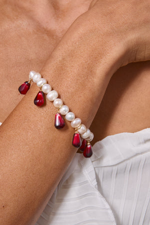 Pomegranate Pearl Bracelet