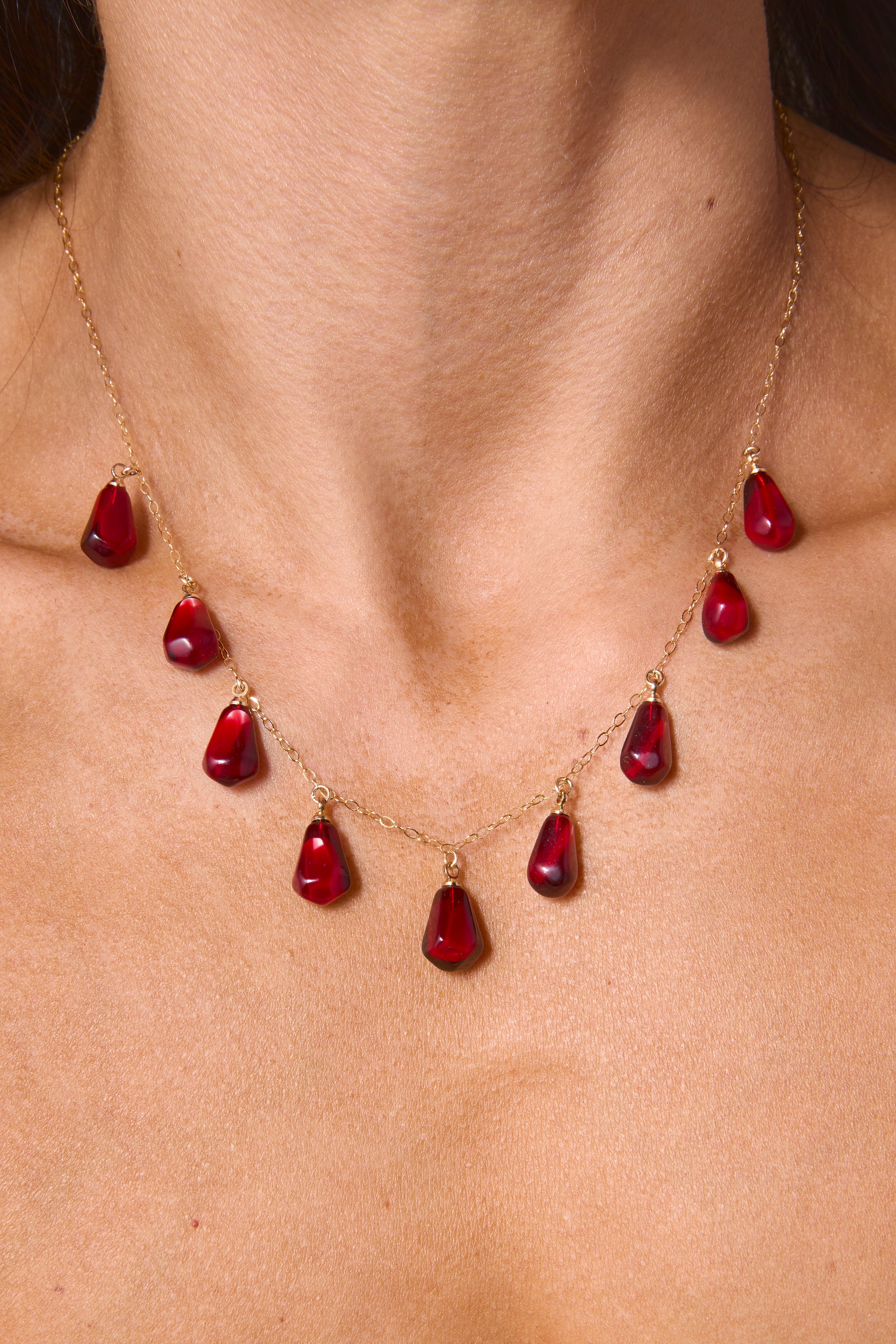 Multiple Pomegranate Necklace