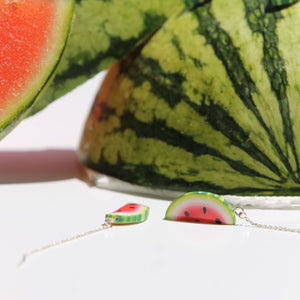 Watermelon Threader Earrings