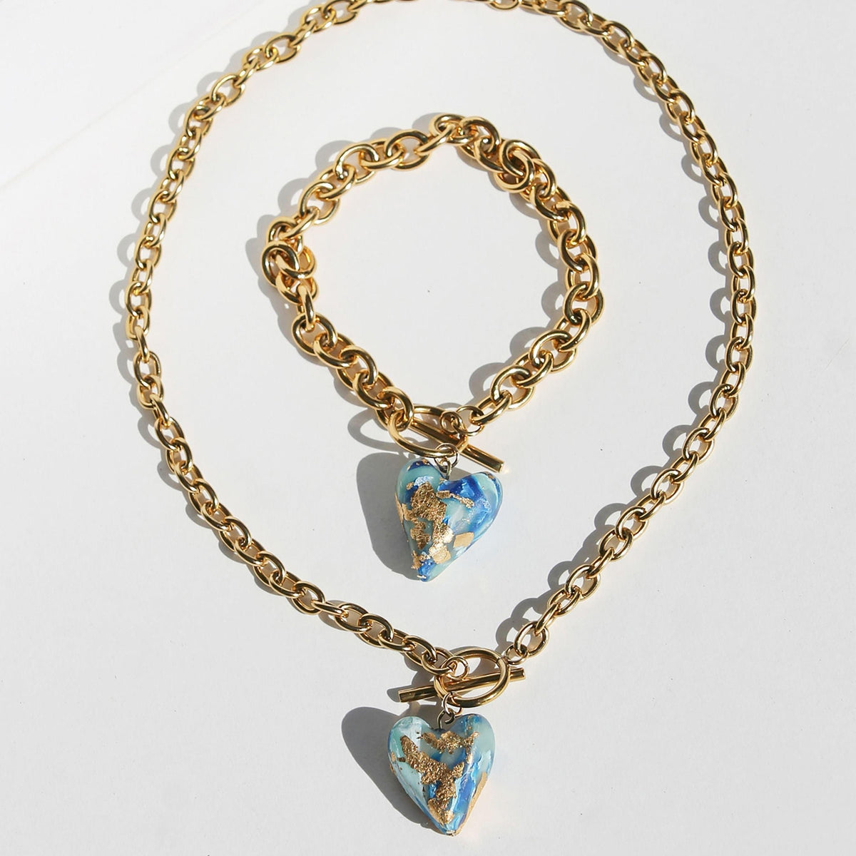 HEART WAVES BLUE SET