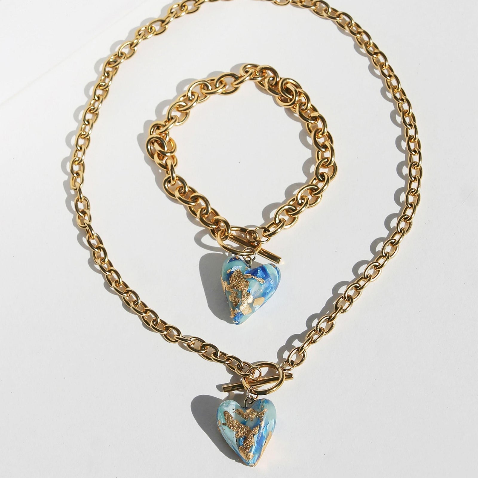 HEART WAVES BLUE SET