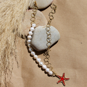 STARFISH-PEARL NECKLACE