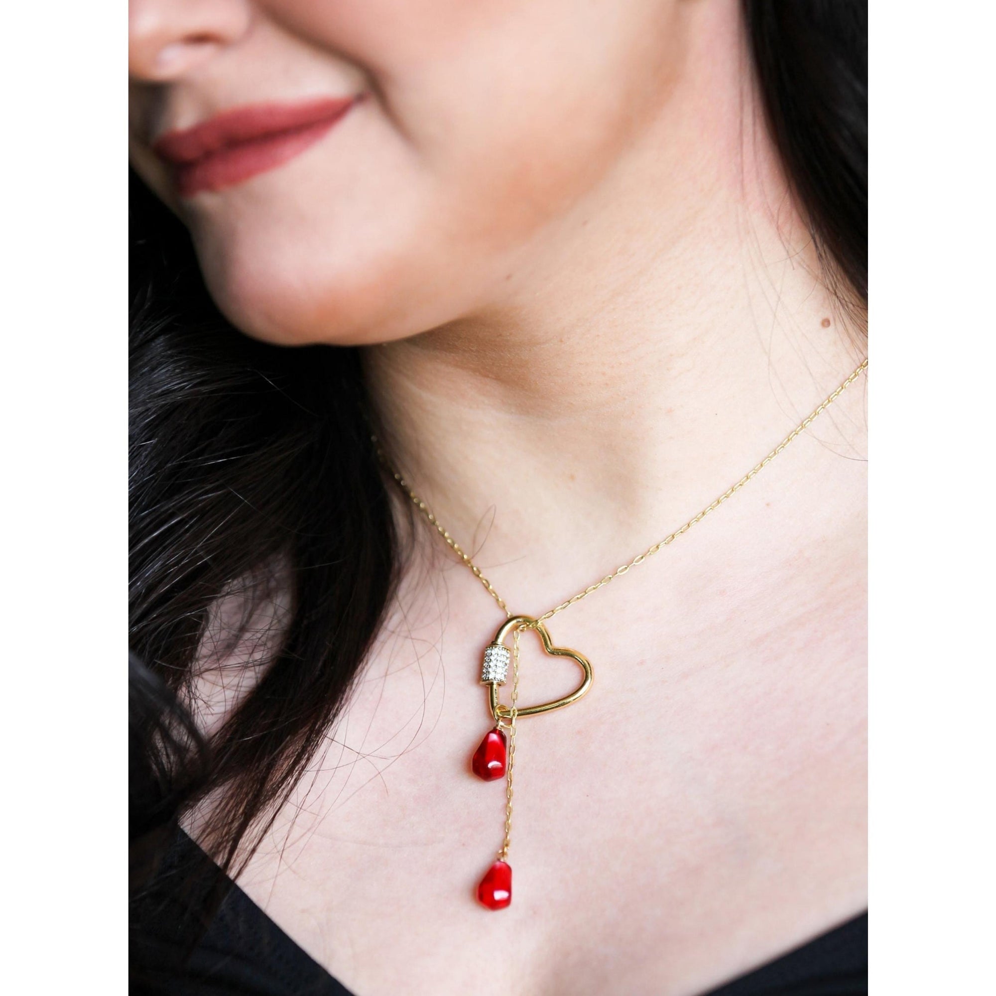 2 In 1 HEART POMEGRANATE NECKLACE