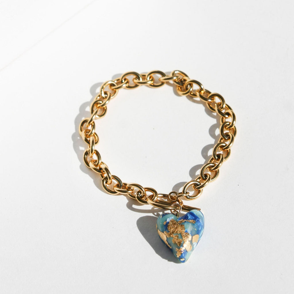 WIND AND SEA BRACELET HEART　ブレスレット MEDIUM MALIBU-HEART AND STAR BRACELET WITH T-BAR CZ