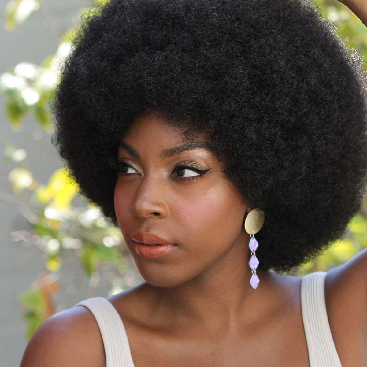 MIS-MATCH NEON PURPLE EARRINGS