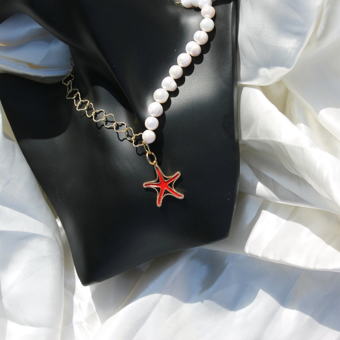 STARFISH-PEARL NECKLACE