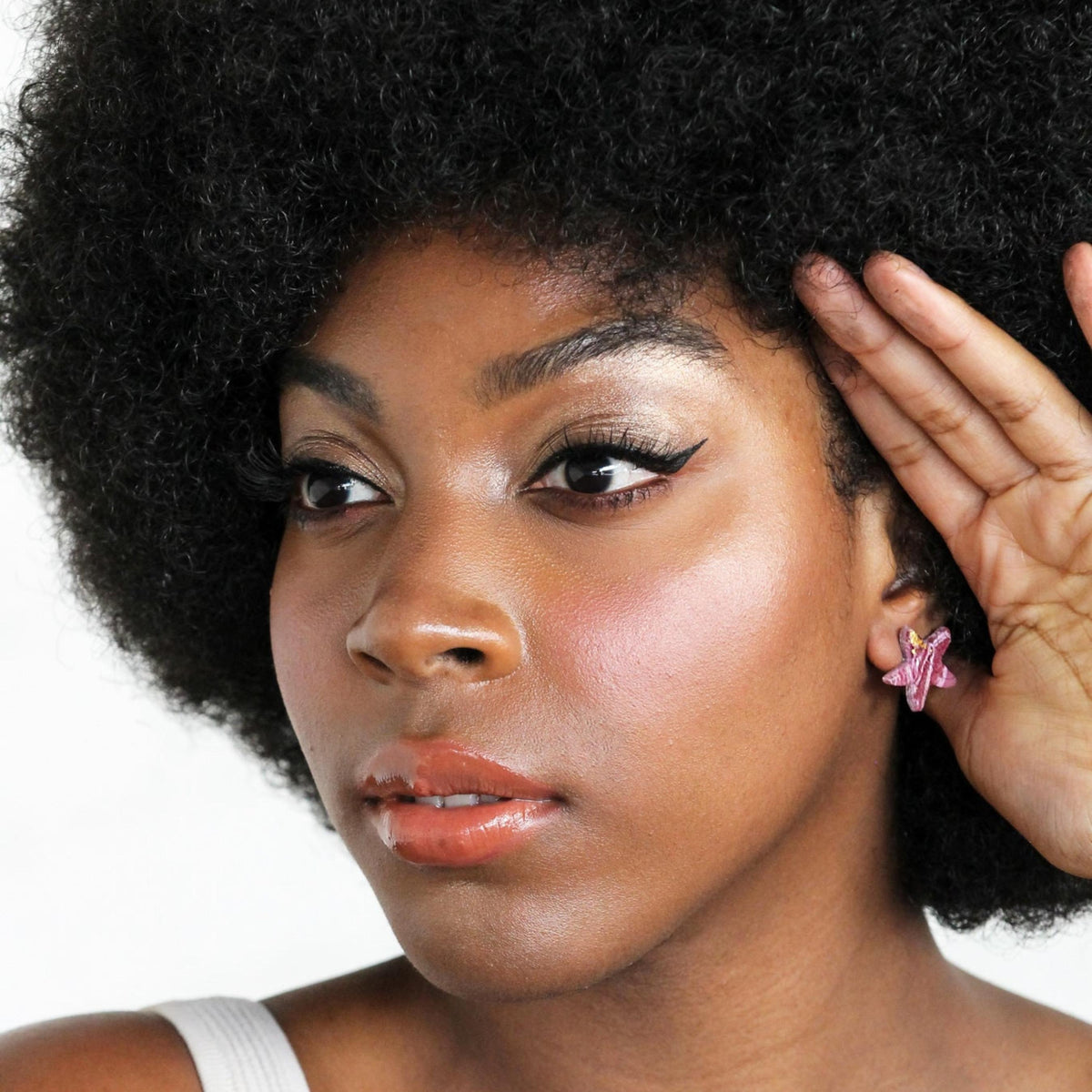 STAR-HAMSA-CRESCENT EARRINGS SET