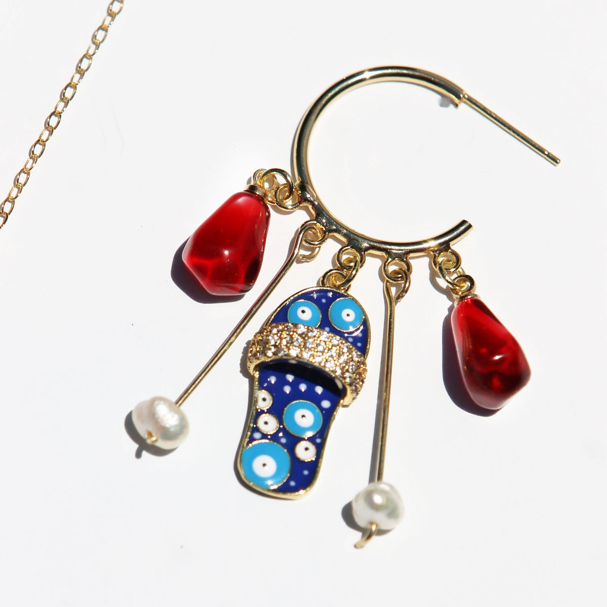 Slippers Evil Eye Pomegranate Set