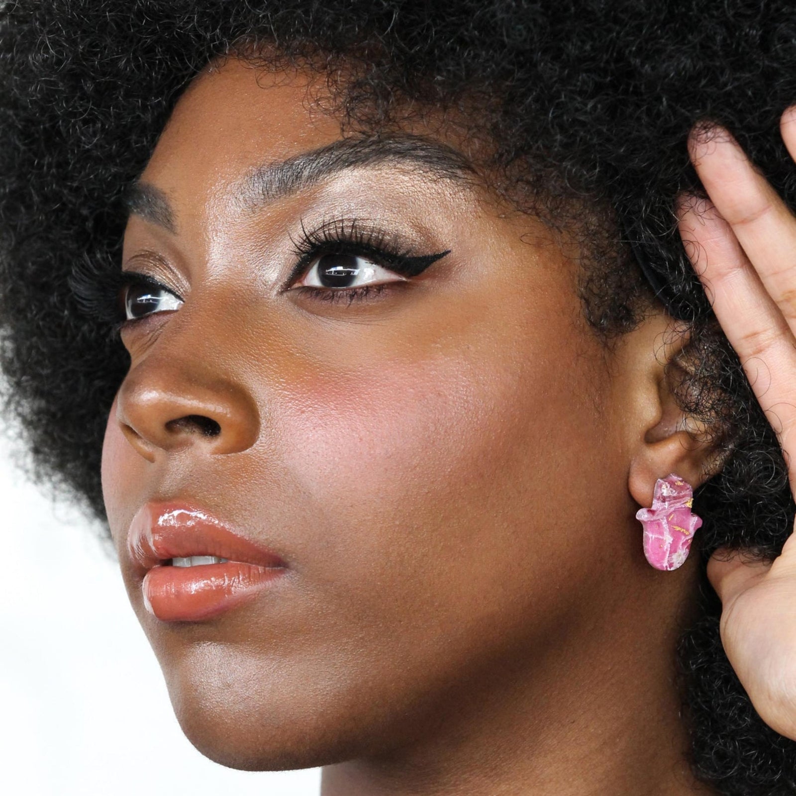 STAR-HAMSA-CRESCENT EARRINGS SET