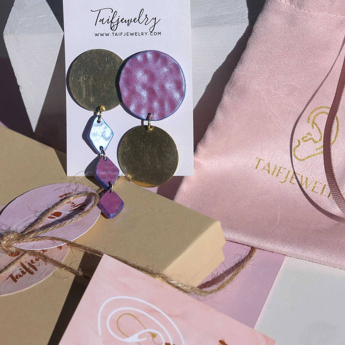 MIS-MATCH NEON PURPLE EARRINGS