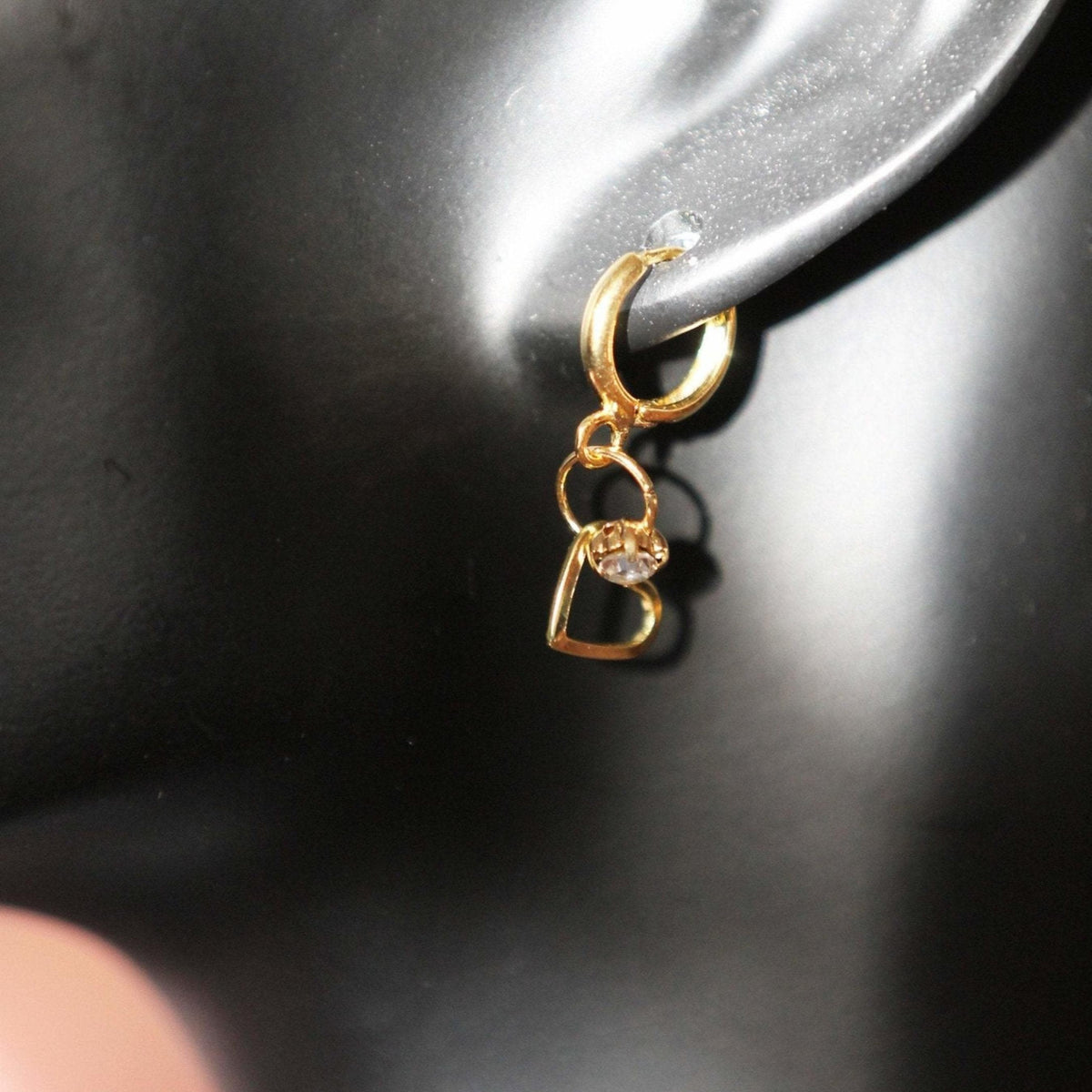 THE MINI GOLD HEART EARRINGS