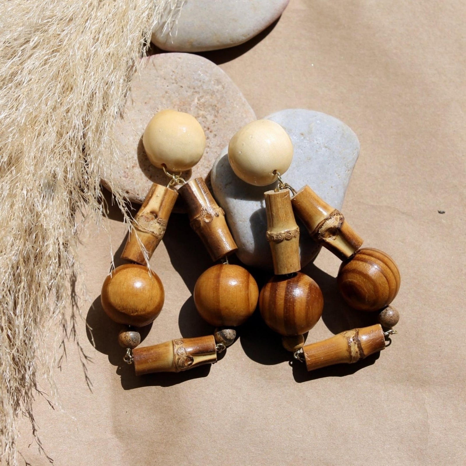 BAMBOO DANGLE EARRINGS.